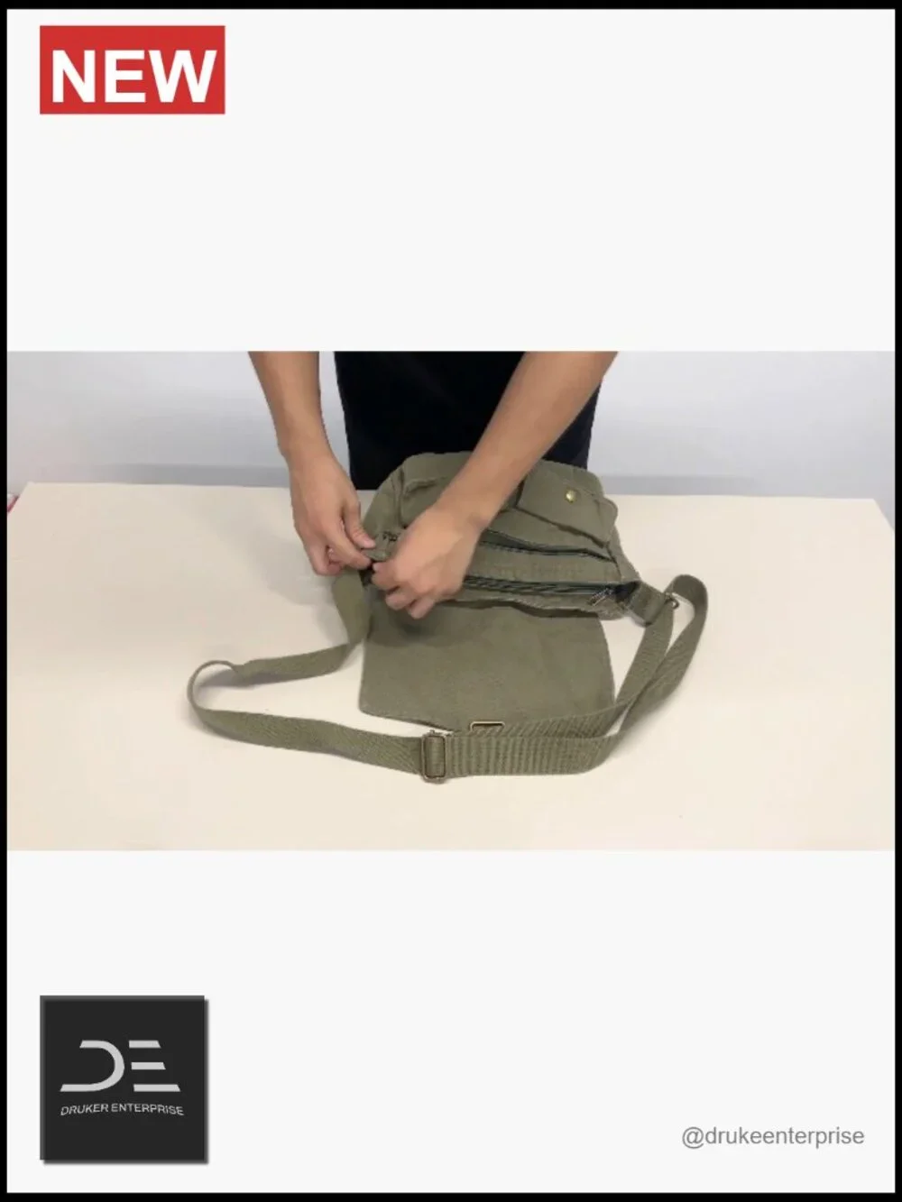 Vintage Canvas Messenger Bag Crossbody Shoulder Satchel for School Work